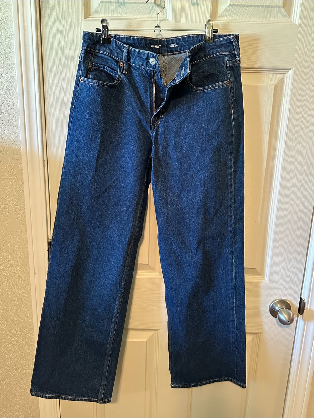Old Navy Deep Blue Wide-Leg Jeans for Women